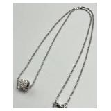 14K Roundel Pendant Necklace - 9-Inch Chain, 0.25-Inch Pendant
