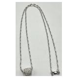14K Roundel Pendant Necklace - 9-Inch Chain, 0.25-Inch Pendant