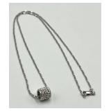 14K Roundel Pendant Necklace - 9-Inch Chain, 0.25-Inch Pendant