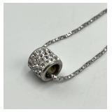 14K Roundel Pendant Necklace - 9-Inch Chain, 0.25-Inch Pendant