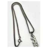Lenore Moscow 925 Pendant Necklace - 8.5 in Chain, Pendant 1.25 x 0.25 in