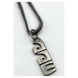 Lenore Moscow 925 Pendant Necklace - 8.5 in Chain, Pendant 1.25 x 0.25 in