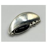 Nelson Garcia Sterling Silver Brooch Pin 2 x 1 in - Handmade Indian Jewelry