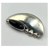 Nelson Garcia Sterling Silver Brooch Pin 2 x 1 in - Handmade Indian Jewelry