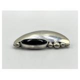 Nelson Garcia Sterling Silver Brooch Pin 2 x 1 in - Handmade Indian Jewelry