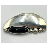 Nelson Garcia Sterling Silver Brooch Pin 2 x 1 in - Handmade Indian Jewelry