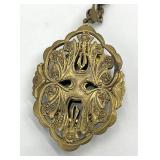 Black Onyx Cameo Pendant Necklace - 12.5-Inch Chain - Pendant 2.75 x 2 In