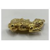 St. John Alligator Brooch Pin - Gold Tone - 2.25 x 2 in, 0.25 in thick