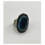 Sterling Triplet Opal Ring - Size 10