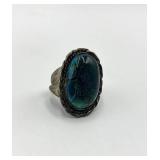 Sterling Triplet Opal Ring - Size 10