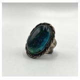 Sterling Triplet Opal Ring - Size 10