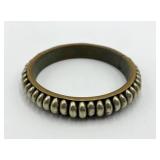 Vintage Beaded Bangle Bracelet - 3.25 inch Diameter, 0.5 inch Width