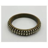 Vintage Beaded Bangle Bracelet - 3.25 inch Diameter, 0.5 inch Width
