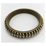 Vintage Beaded Bangle Bracelet - 3.25 inch Diameter, 0.5 inch Width