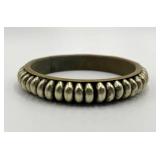 Vintage Beaded Bangle Bracelet - 3.25 inch Diameter, 0.5 inch Width