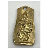 Jimmy Thailand Jewelry Pendant - 1.25 x 0.75 in - Gold Tone