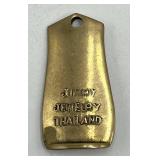 Jimmy Thailand Jewelry Pendant - 1.25 x 0.75 in - Gold Tone