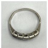 Rainbow Gemstone Ring - 925 Sterling Silver, Size 7