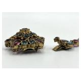 Robert Original Brooch Bracelet - 6.5in L, Center 1.5x1.25, Multicolor Crystals