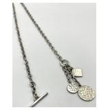 Lois Hill 925 Necklaces (2) with Charm Pendants - 9.5 in L, Charms 0.5-0.75 in D