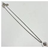 Lois Hill 925 Necklaces (2) with Charm Pendants - 9.5 in L, Charms 0.5-0.75 in D