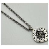 Lois Hill 925 Necklaces (2) with Charm Pendants - 9.5 in L, Charms 0.5-0.75 in D