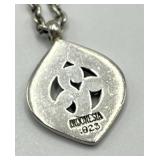 Lois Hill 925 Necklaces (2) with Charm Pendants - 9.5 in L, Charms 0.5-0.75 in D