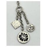 Lois Hill 925 Necklaces (2) with Charm Pendants - 9.5 in L, Charms 0.5-0.75 in D