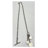 Lois Hill 925 Necklaces (2) with Charm Pendants - 9.5 in L, Charms 0.5-0.75 in D
