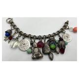 Napier Shangri-La Asian Charm Bracelet 8-Inch Length with Mixed Charms