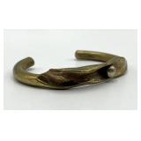 Gold Tone Bangle Bracelet - 3 x 2 in, 0.25 in Wide