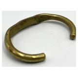 Gold Tone Bangle Bracelet - 3 x 2 in, 0.25 in Wide