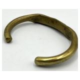 Gold Tone Bangle Bracelet - 3 x 2 in, 0.25 in Wide