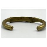 Gold Tone Bangle Bracelet - 3 x 2 in, 0.25 in Wide