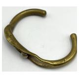 Gold Tone Bangle Bracelet - 3 x 2 in, 0.25 in Wide