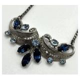 Van Dell Sterling Necklace & Screw-On Earrings - 8in Necklace, Pendant 1x1.75in