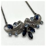 Van Dell Sterling Necklace & Screw-On Earrings - 8in Necklace, Pendant 1x1.75in