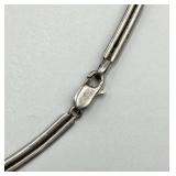 925 Sterling Silver Garnet & Seed Pearl Necklace, Teardrop Pendant, 8 inch Chain