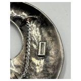 Sterling Silver Crescent Pendant Necklace - 9-Inch Chain, 1.75-Inch Pendant (925)