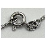 Sterling Silver Crescent Pendant Necklace - 9-Inch Chain, 1.75-Inch Pendant (925)