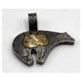 JH Sterling Bear Pendant - 1.5 x 1.75 in