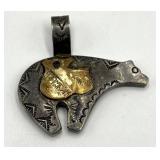 JH Sterling Bear Pendant - 1.5 x 1.75 in