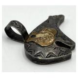 JH Sterling Bear Pendant - 1.5 x 1.75 in