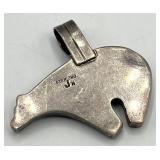 JH Sterling Bear Pendant - 1.5 x 1.75 in