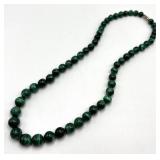 Malachite Bead Necklace - 9-Inch Length, 0.25-Inch Beads