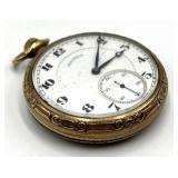 Illinois Springfield 17-Jewel Gold-Filled Pocket Watch - 2 in Dia