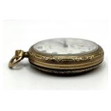 Illinois Springfield 17-Jewel Gold-Filled Pocket Watch - 2 in Dia