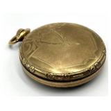 Illinois Springfield 17-Jewel Gold-Filled Pocket Watch - 2 in Dia