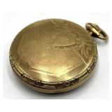 Illinois Springfield 17-Jewel Gold-Filled Pocket Watch - 2 in Dia