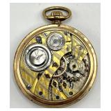Illinois Springfield 17-Jewel Gold-Filled Pocket Watch - 2 in Dia